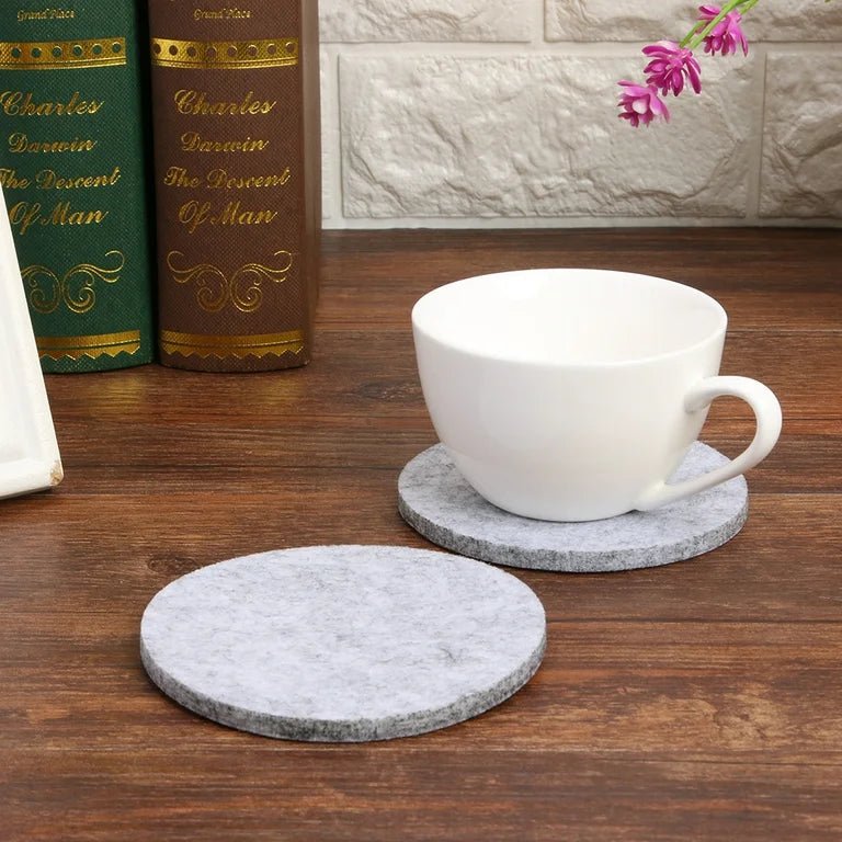 Dessous de Verre - RoundFeltCoaster™ - Gris Clair - Astuces cuisine santé