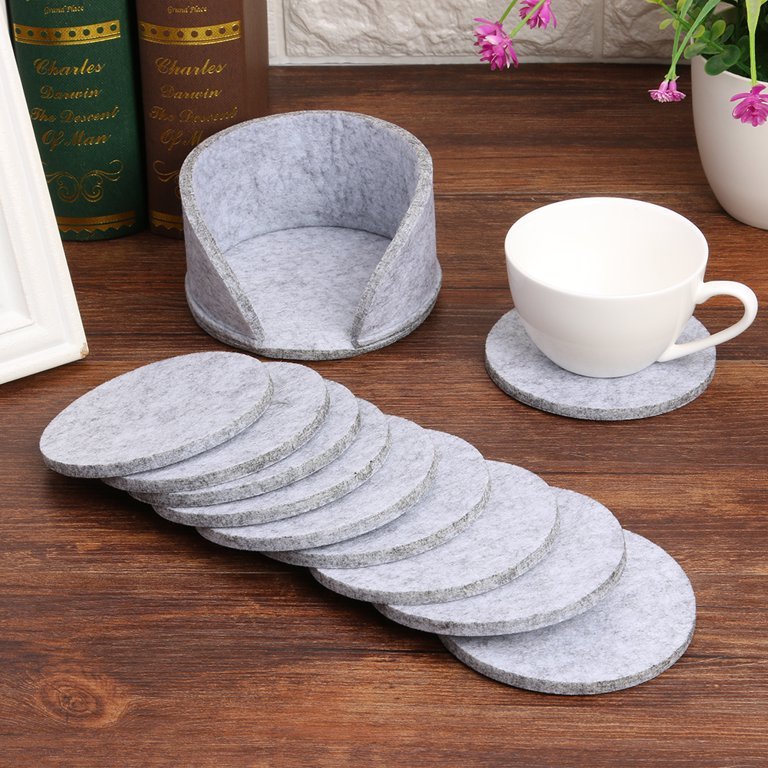 Dessous de Verre - RoundFeltCoaster™ - Gris Clair - Astuces cuisine santé