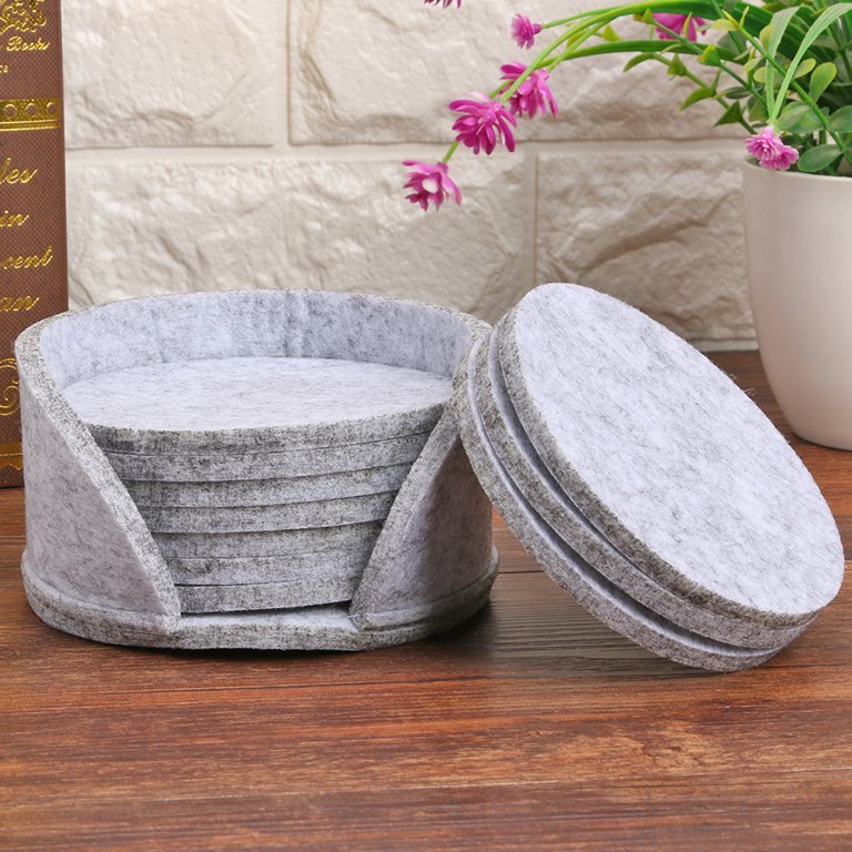 Dessous de Verre - RoundFeltCoaster™ - Gris Clair - Astuces cuisine santé