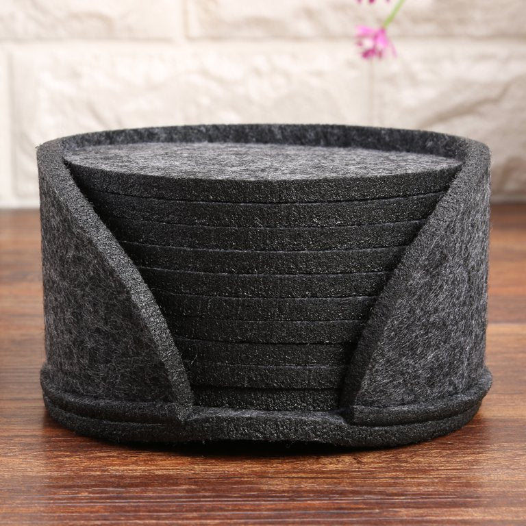 Dessous de Verre - RoundFeltCoaster™ - Gris Foncé - Astuces cuisine santé