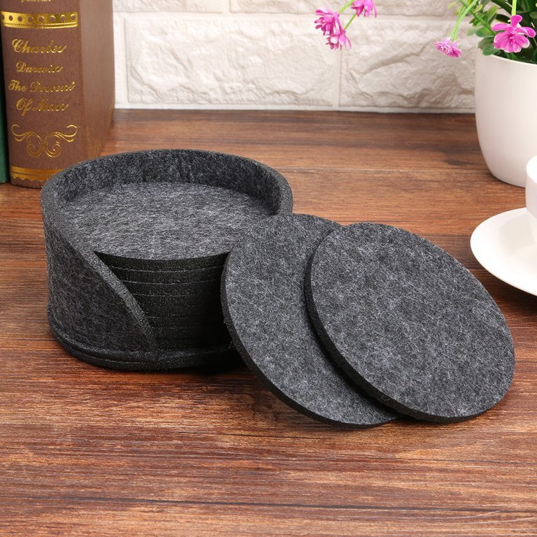 Dessous de Verre - RoundFeltCoaster™ - Gris Foncé - Astuces cuisine santé