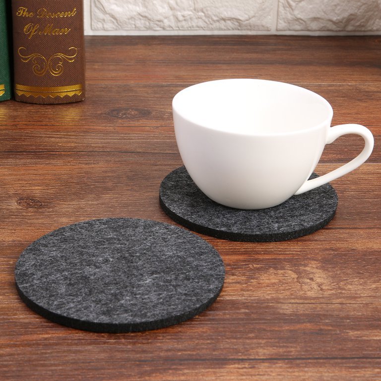 Dessous de Verre - RoundFeltCoaster™ - Gris Foncé - Astuces cuisine santé