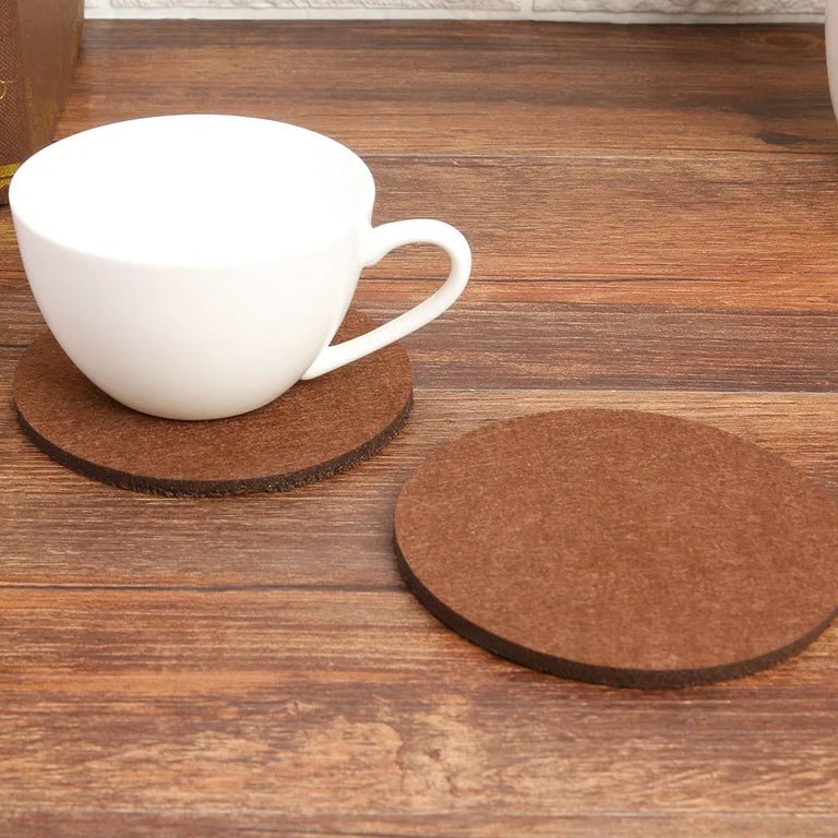 Dessous de Verre - RoundFeltCoaster™ - Marron - Astuces cuisine santé
