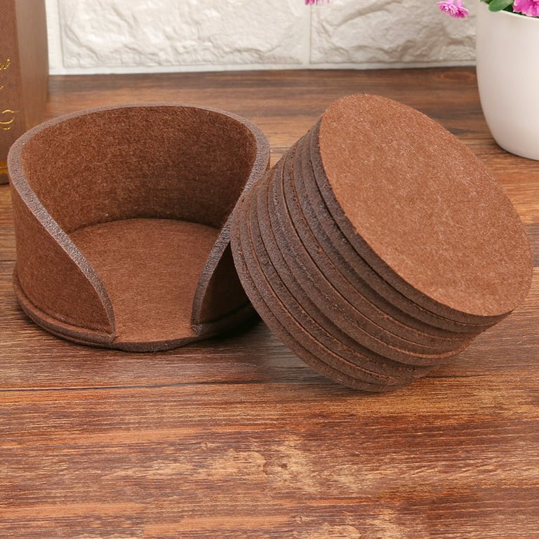 Dessous de Verre - RoundFeltCoaster™ - Marron - Astuces cuisine santé