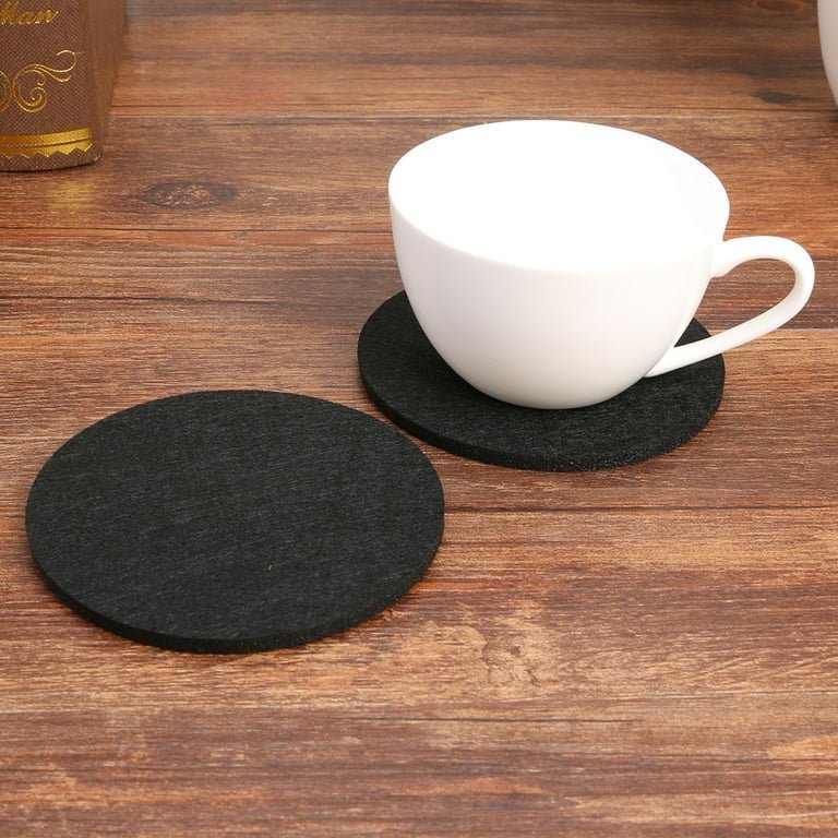 Dessous de Verre - RoundFeltCoaster™ - Noir - Astuces cuisine santé