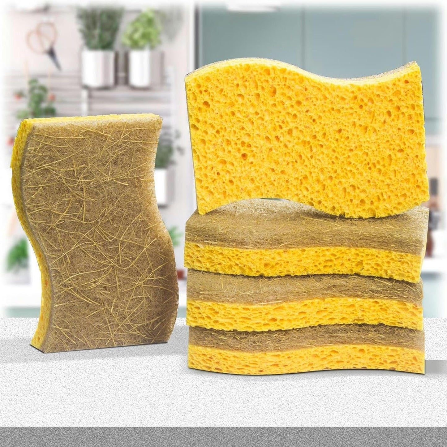 Eponge naturelle - BiodegradableSponge™ - Jaune - Astuces cuisine santé